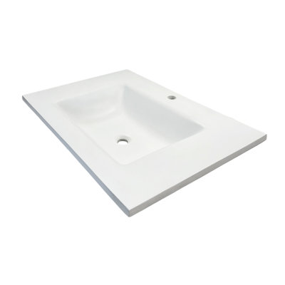 31'' Concrete Single Bathroom Vanity Top with Sink -  Bellaterra Home, CT502-31-WH