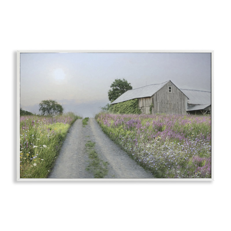 Art de giclée sur la route de campagne lavande, design par Lori Deiter, H 20 po x l 30 po