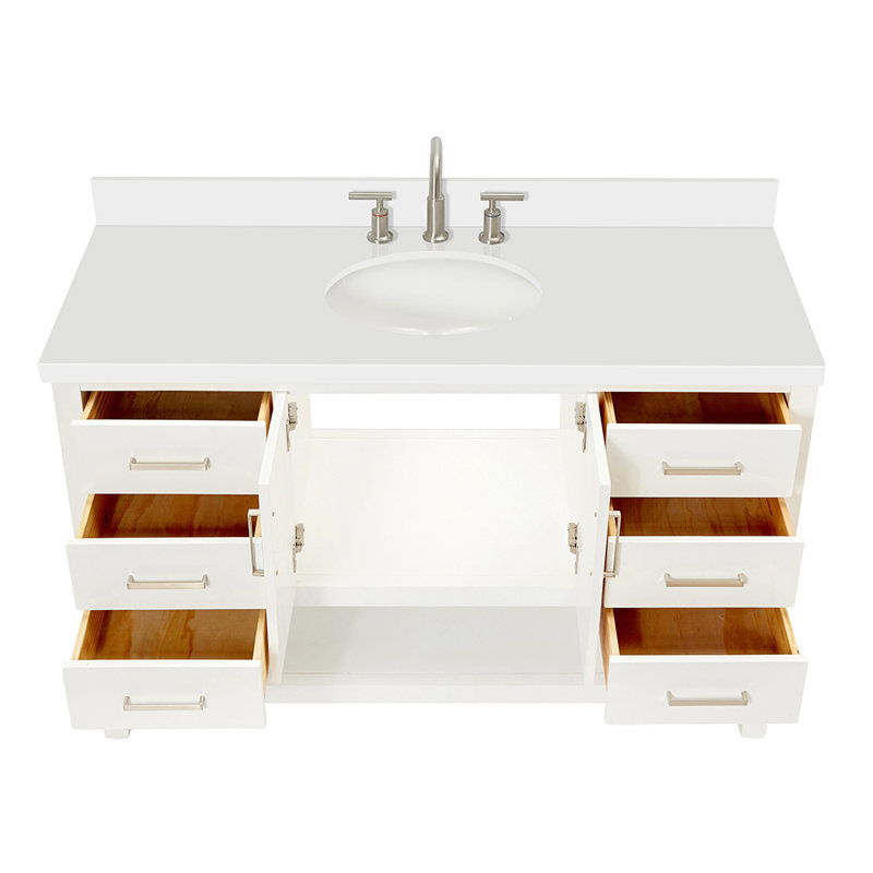 Ensemble de meuble-lavabo simple Magnolia Korede, Blanc