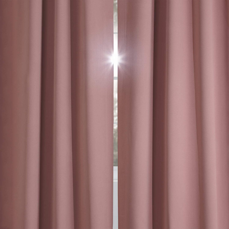 Betria 50" W Polyester Room Darkening Single Panel Curtain, 50" W x 108" L, Fresco Blush