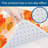 White Orange Floral Kitchen Mats, 2 Pack for Bright Home Decor