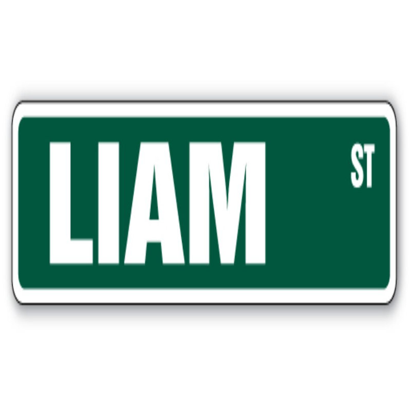 Plaque de rue pour enfants Liam