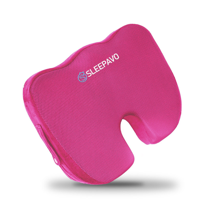 Coussin de siège en mousse viscoélastique Sleepavo, Rose
