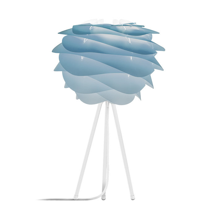 Bourdon Tripod Lamp, Turquoise, White