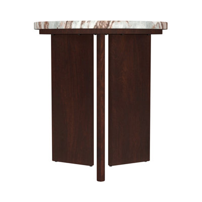 Table de bout transitionnelle 18,4 po, brun
