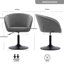 Velvet Swivel Barrel Chair-2003668693