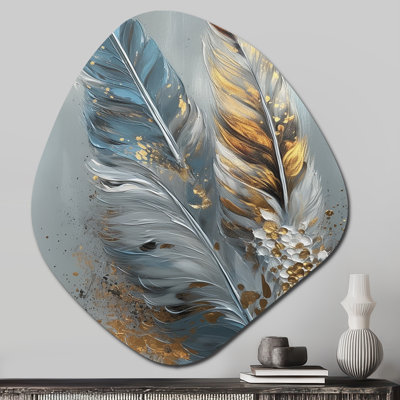 Una - Décoration murale irrégulière en forme de nébuleuse en plumes Glam