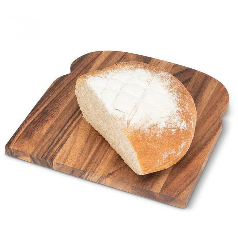 Slice Of Bread Shaped Cutting Board, 10" W x 10" L
