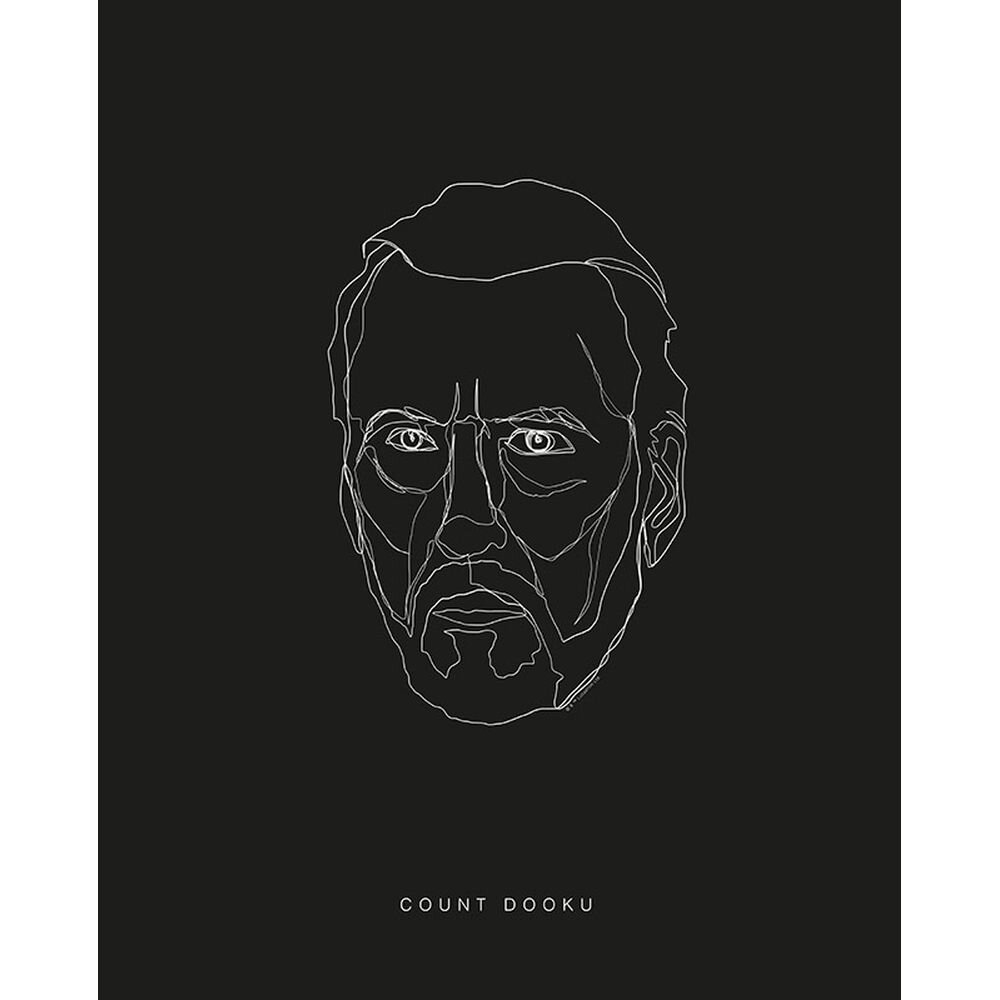 Poster Star Wars Lines Dark Side Dooku