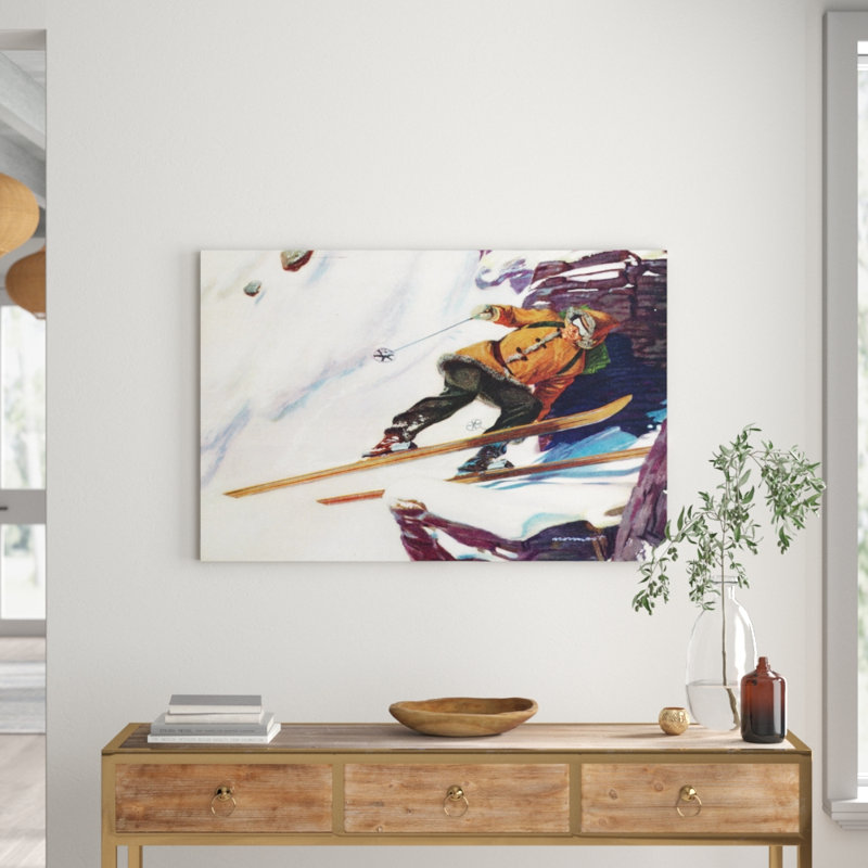 Avalanche Rider - Wrapped Canvas Print, 76cm H x 114cm W x 3.81cm D