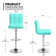 Martel Swivel Adjustable Height PU Leather Bar Stool with Backrest