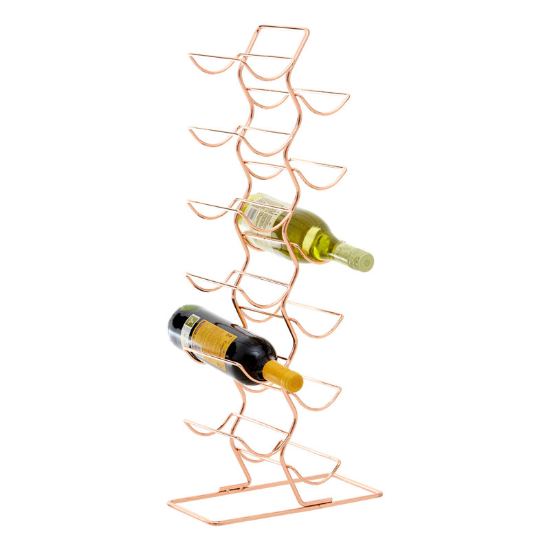 Tabletop Wine Bottle Rack in Copper