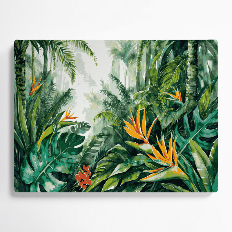 Hawaiian Rainforest Green Metal Wall Art, 11" H x 14" W