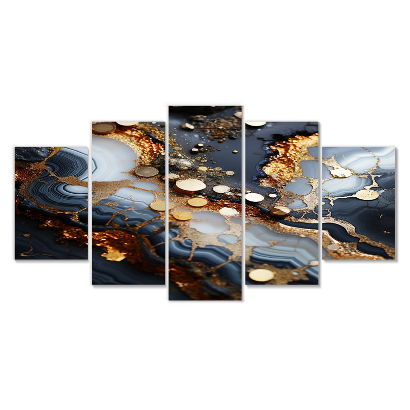 Mâle, art mural en toile 5 pièces, H 32 po x l 60 po