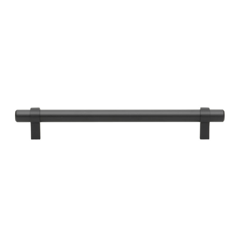 Poignée barre en acier massif GlideRite 7 po (178 mm) de centre à centre, Noir mat