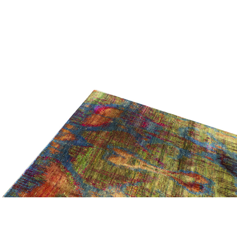 Ikatville Silk Abstract Area Rug