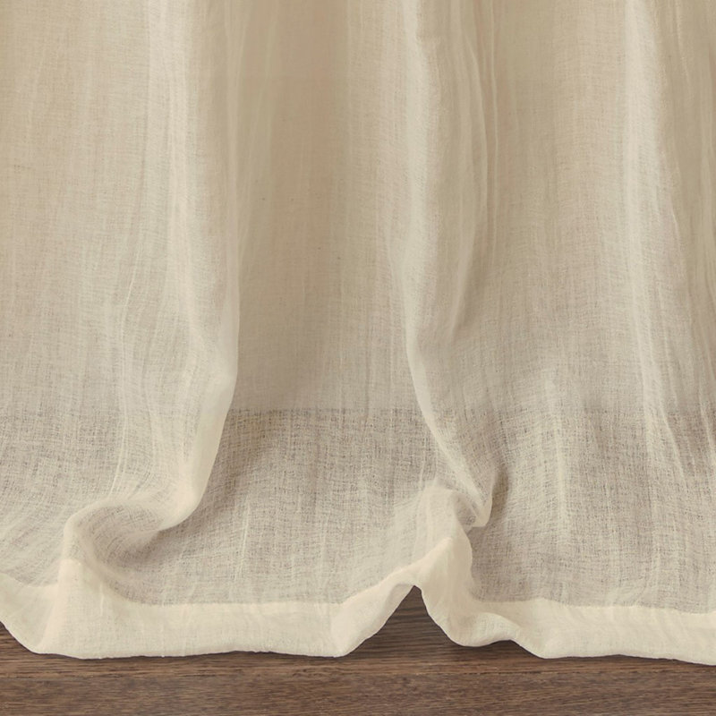 Solid Crushed Curtain Panel Pair(2 Pcs Window Panels), 50" W x 84" L