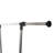 Single-Bar Vertically-Stretching Stand Clothes Rack With Shoe Shelf