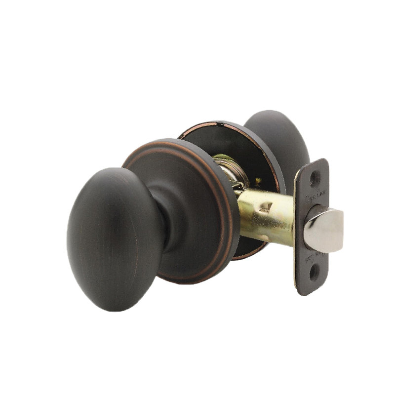 Bouton de porte de passage Egg, Bronze toscan