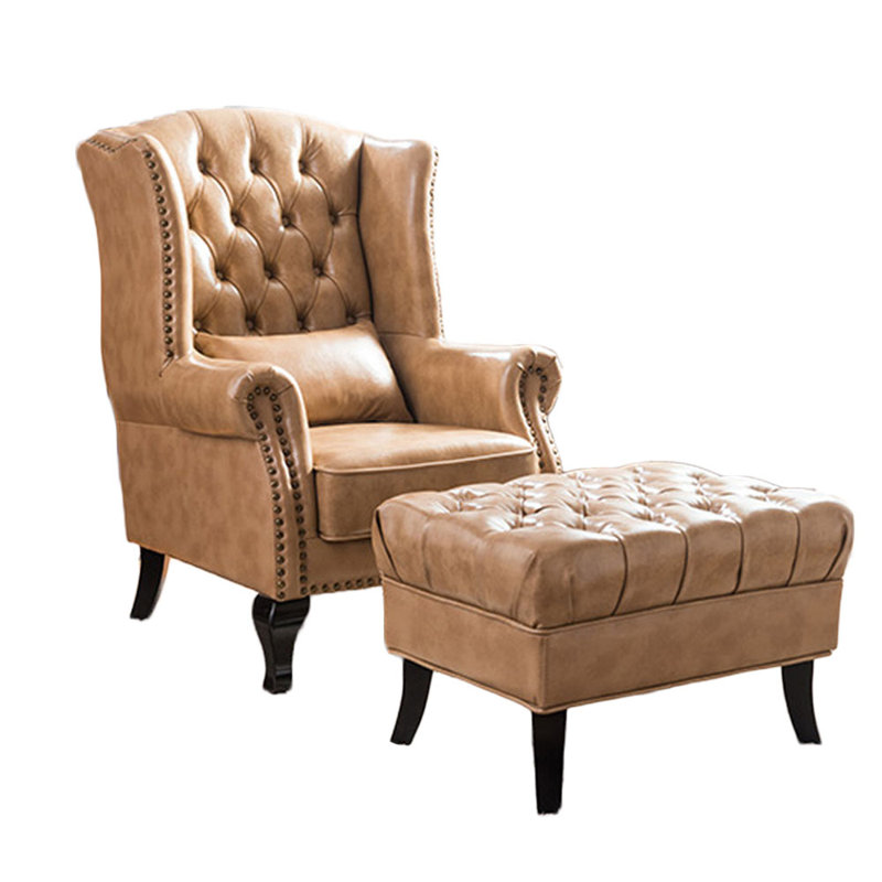 Élégant fauteuil inclinable en similicuir, Similicuir kaki