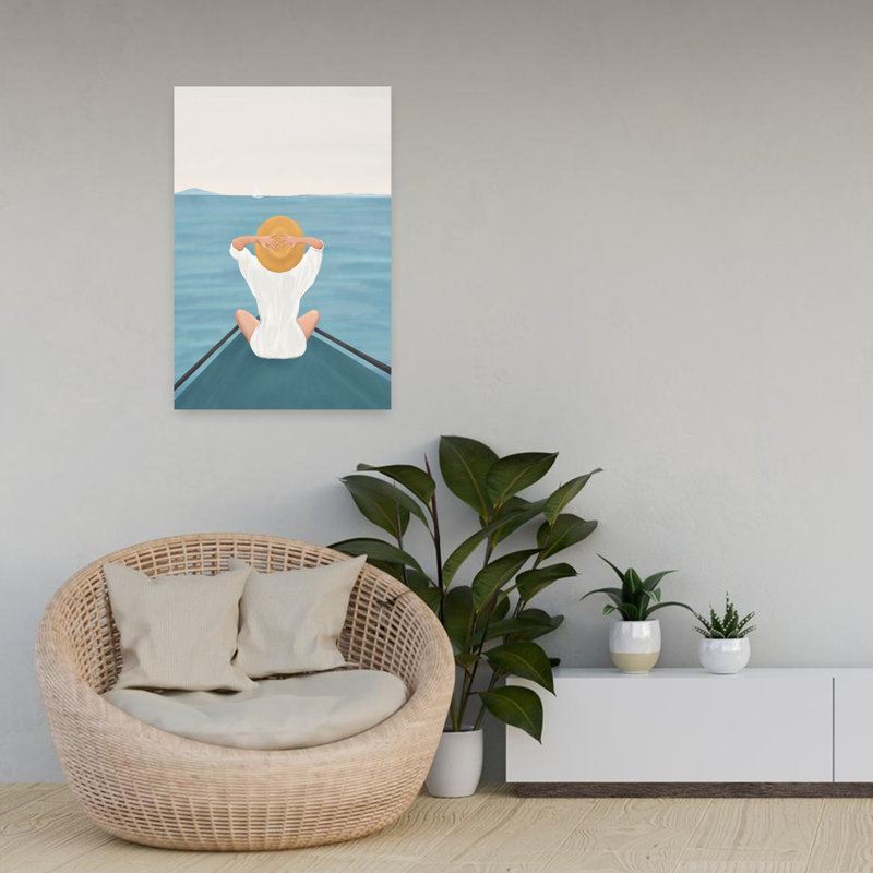 Summer Summer I, art mural contemporain, H 24 po x l 16 po