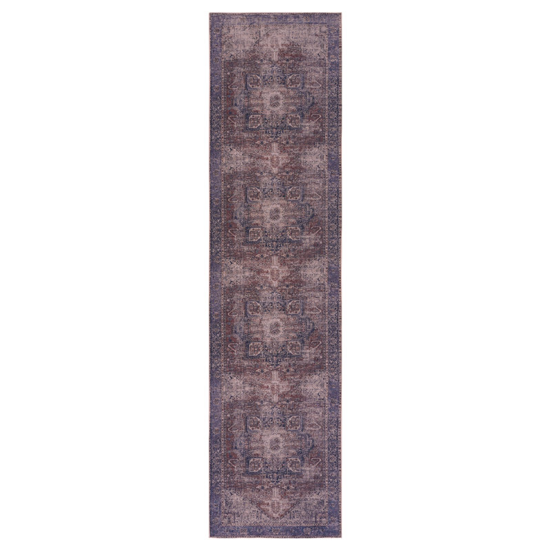 Burgundy Washable Rug 2'6'' X 10' Runner Rug (Burgundy, 2'6'' X 10'), Runner 10' x 2'6"