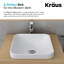 Lavabo de salle de bain carré blanc Natura ™