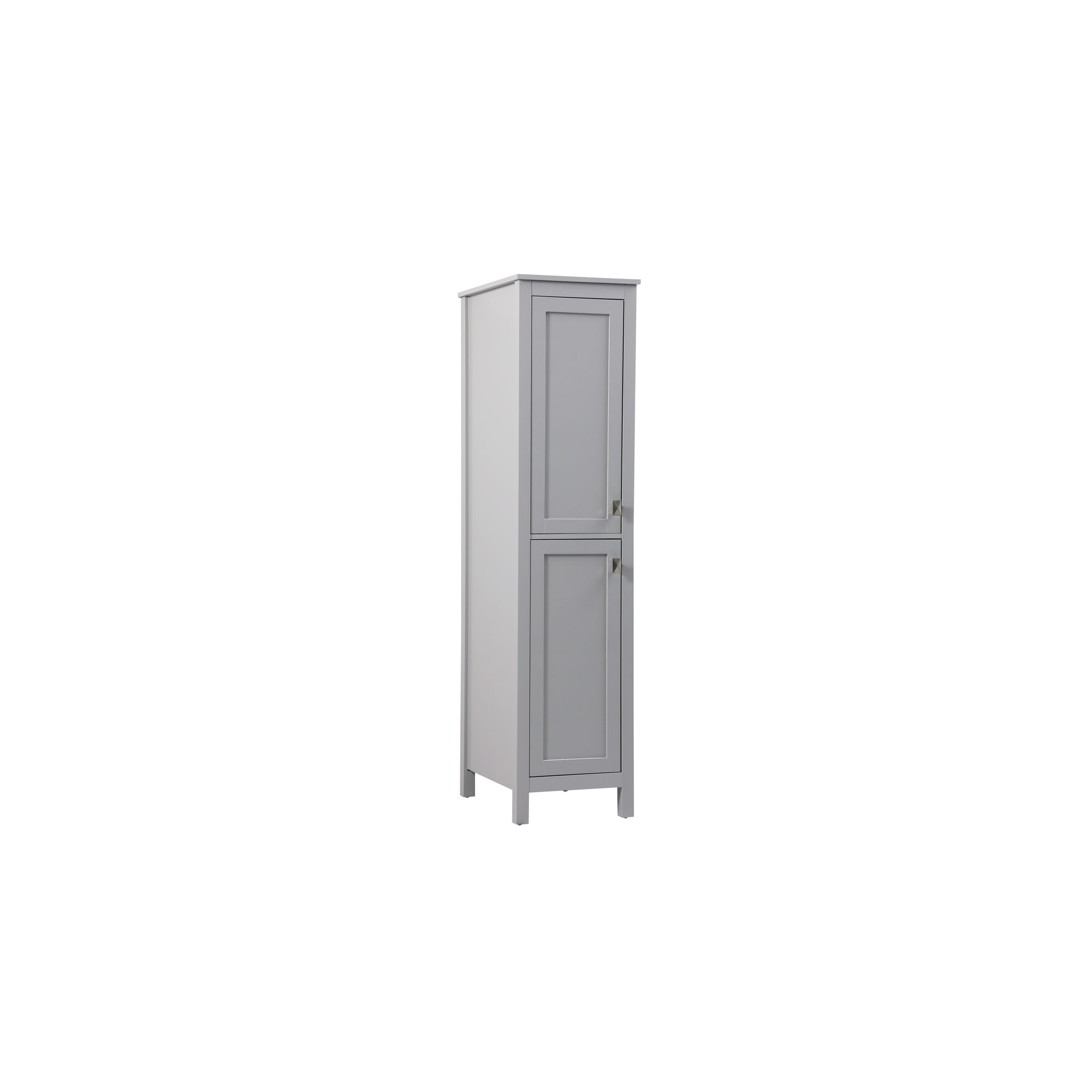 Destinymarie Linen Cabinet, Grey/Brushed Nickel, 65"H x 16"W x 22"D