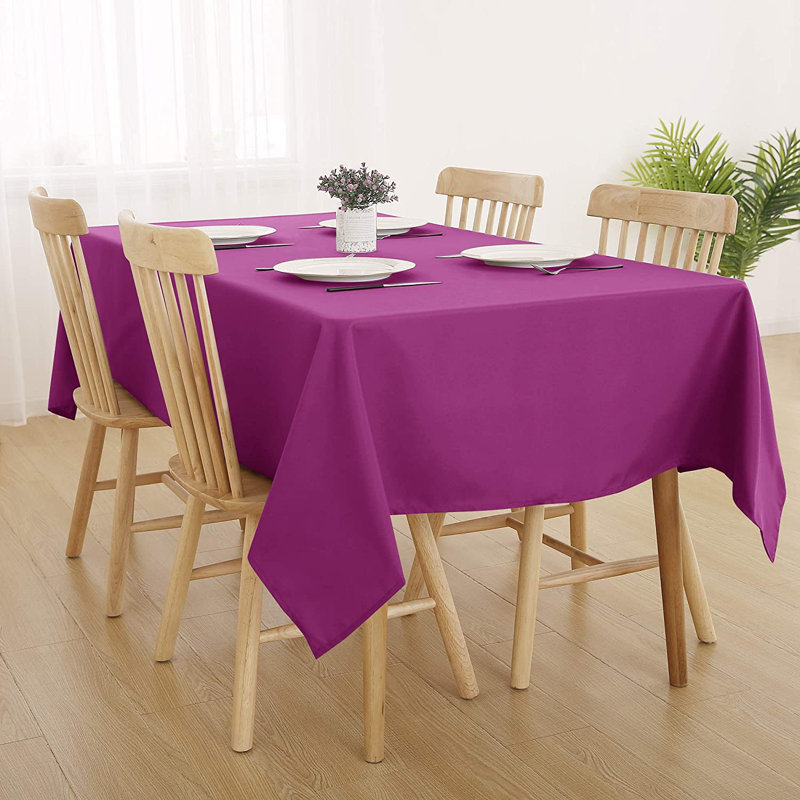 Symple Stuff Oxford Decorative Tablecloth Wipeable Rectangle Water Resistant Tablecloth, 137cm D x 200cm L, Red
