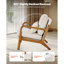 Chaise d'appoint Mid-Century moderne en lin avec support ergonomique