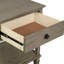 Table de chevet récupérée grise avec rangement ouvert, 1 tiroir et tablette, effet de fil de fer au fini naturel, assemblage requis, placage de bois massif de conception, apparence unique, contreplaqué-2052292030