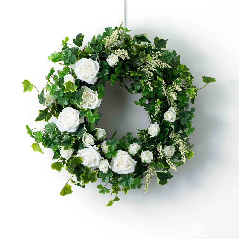 Handcrafted Faux Silk Wreath, 30" H x 30" W x 6" D