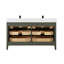 Meuble-lavabo double 60 po en bois massif avec plateau en pierre reconstituée 1 po-106492203-106492202
