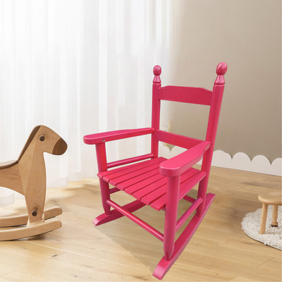Chaise à bascule rose pour enfants - Pour l'intérieur ou l'extérieur - Convient aux enfants - Durable