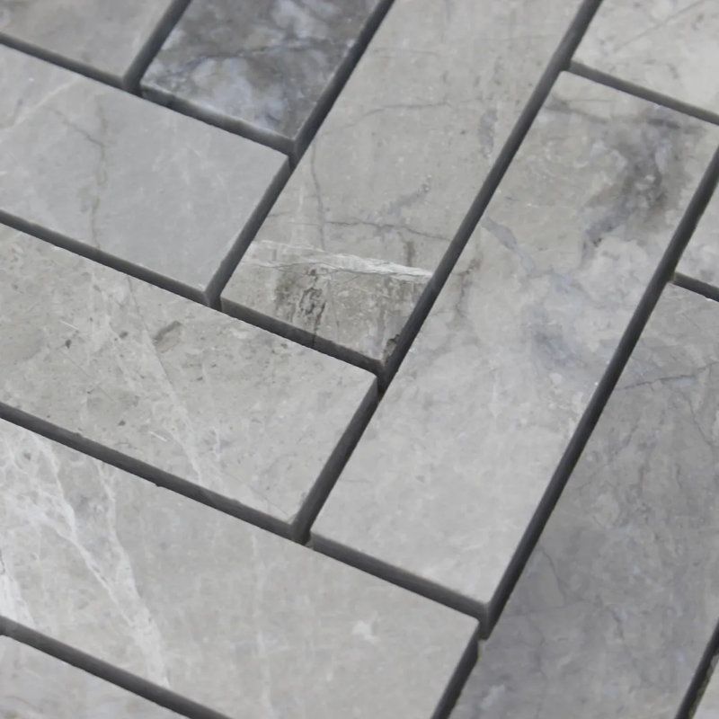 1" x 3" Marble Herringbone Mosaic Wall & Floor Tile