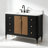 48" Mid-Century Glam Rattan Single Sink Bath Vanity with Engineered Marble Top-1713402127