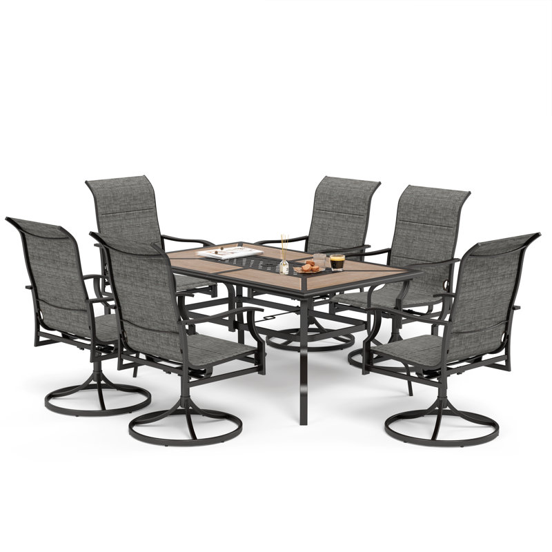 Ensemble de salle à manger rectangulaire pour 6 personnes 61,42 po Alyah