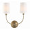 Libby Langdon for Sylvan 2 Light Vibrant Gold Sconce