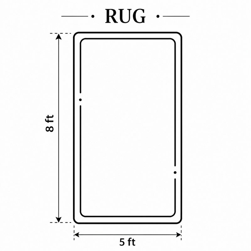 Tapis | Tapis tissé à la main Camel, Rectangle de 5 pi x 8 pi
