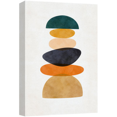 Œuvre d'art moderne moderne minimaliste à équilibre géométrique, images de salon, impression sur toile encadrée