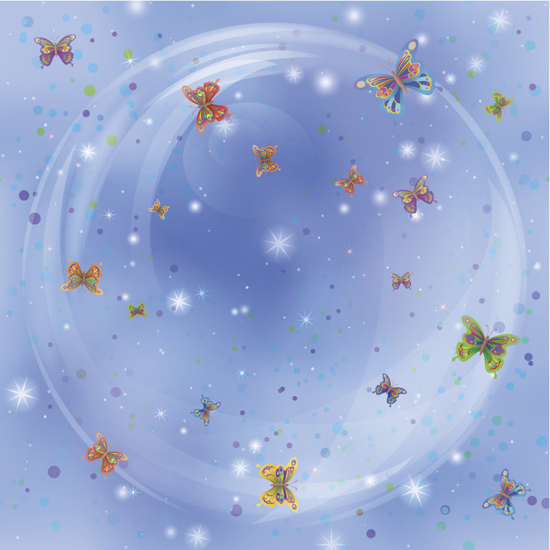 Butterflies by Alexokokok - Wrapped Canvas Print, 30cm H x 30cm W x 3.8cm D