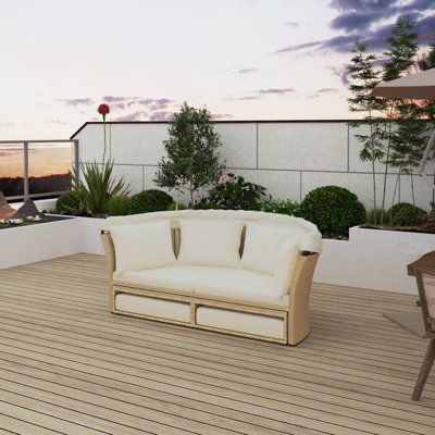 71.7'' Wicker Outdoor Patio Daybed