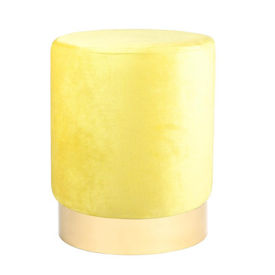 Harbour Housewares - Round Velvet Pouffe - 29 x 36cm