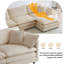 Canapé Chenille Cloud , 3 places avec repose-pieds pour le salon -1030848124