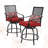 Alyne Metal Outdoor Stool with Cushion