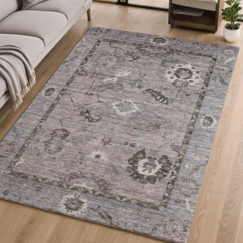 Premium Machine Washable Mayfield AMF2230 Global Rug, Pewter, 10' x 14'