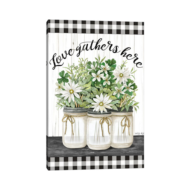 "Love fronton" par Cindy Jacobs-impression d’art graphique, Toile tendue, Pas de tapis, H 26 po x l 18 po x 1,5 po