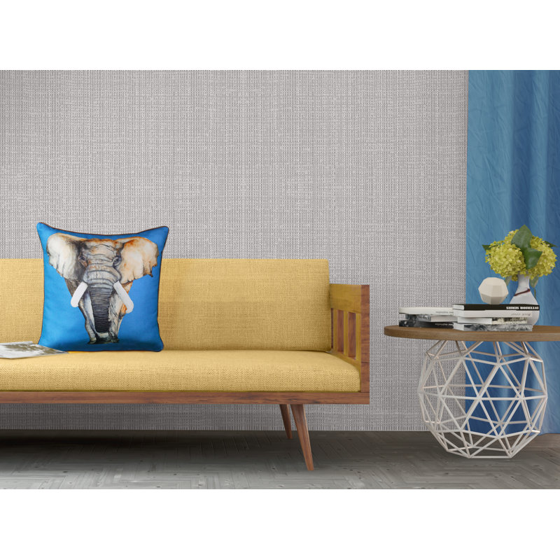 Edie@Home Embroidered Feather Reversible Throw Pillow