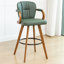 Tabouret de bar moderne pivotant de 26 po en cuir-452270096-457180438