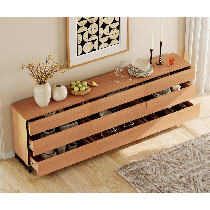 Commode en bois Aadam, Moka